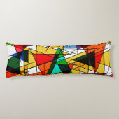 Modern Triangle Colorful Geometric Seitenschläferkissen (Rückseite)