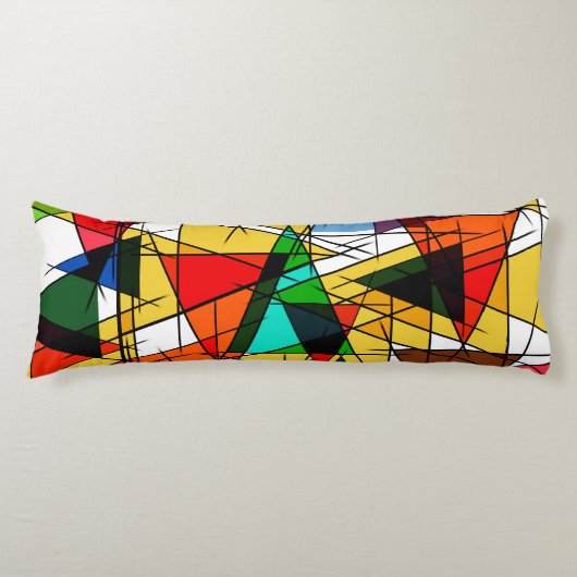 Modern Triangle Colorful Geometric Seitenschläferkissen (Vorderseite)