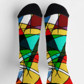 Modern Triangle Colorful Geometric  Socken (Oben)