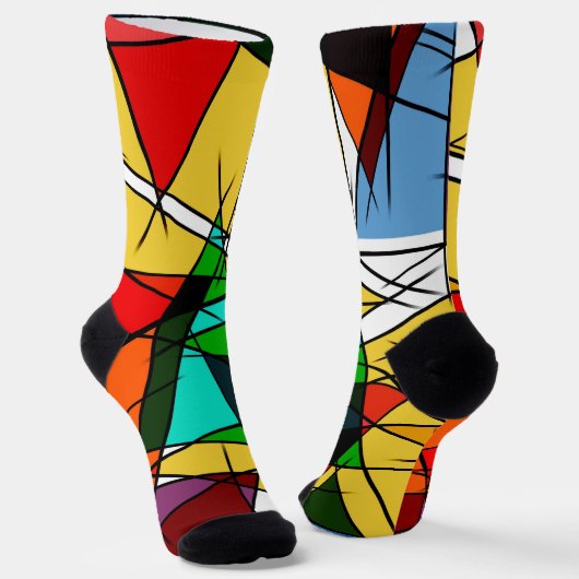 Modern Triangle Colorful Geometric  Socken (Gewinkelt)