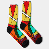 Modern Triangle Colorful Geometric  Socken (Rechts)