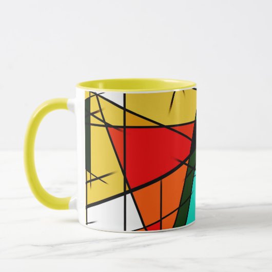 Modern Triangle Colorful Geometric  Tasse (Links)