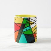 Modern Triangle Colorful Geometric  Tasse (Zentrum)