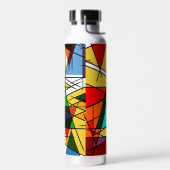 Modern Triangle Colorful Geometric  Trinkflasche (Links)