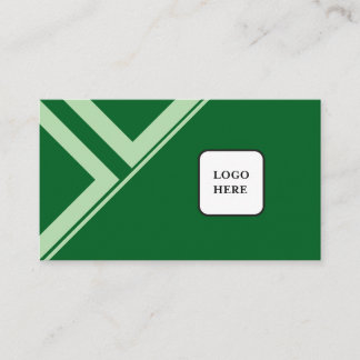 Modern Triangle Design Dark Green Business Card Visitenkarte