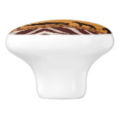 Modern Tribal African Cheetah Muster Animal Print Keramikknauf (Seitenansicht)