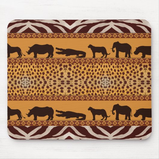 Modern Tribal African Cheetah Muster Animal Print Mousepad (Vorne)