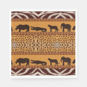 Modern Tribal African Cheetah Muster Animal Print Serviette (Vorderseite)