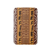 Modern Tribal African Jaguar Muster Animal Print Badematte (Vorderseite Vertikal)