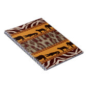 Modern Tribal African Snow Leopard Animal Print Notizblock (Rechte Seite)