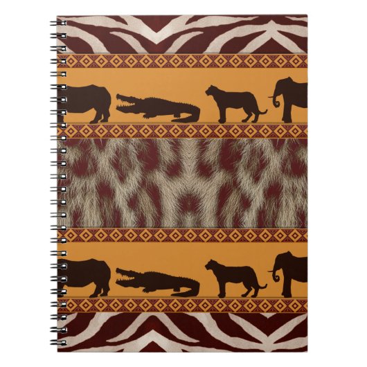Modern Tribal African Snow Leopard Animal Print Notizblock (Vorderseite)