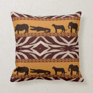 Modern Tribal African Zebra Muster Animal Print Kissen