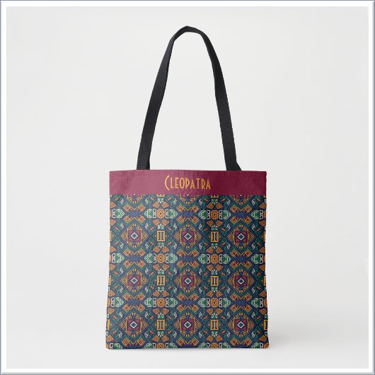 Modern Tribal Ethnic Geometric Pattern Tasche