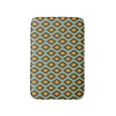 Modern Tribal Ikat blau Gelb Badematte (Vorderseite Vertikal)