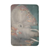 Modern Tribal Kashmir Paisley Elephant mit Tusks A Badematte (Vorderseite Vertikal)