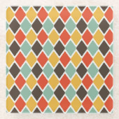 Modern-Tribal-Modemuster Glasuntersetzer (Vorderseite)