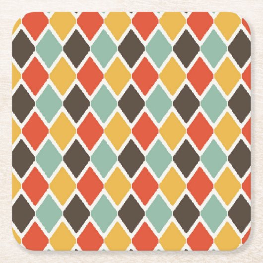 Modern-Tribal-Modemuster Rechteckiger Pappuntersetzer (Vorderseite)