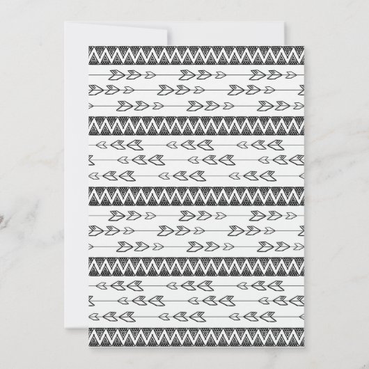 Modern Tribal Oh Boy Baby Dusche Einladung (Rückseite)