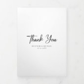 Modern Trifold Wedding Dankeschön Card Dreifach Gefaltete Ankündigung (Cover)