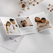 Modern Trifold Wedding Dankeschön Card