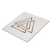 Modern Trinity Knot Tile - Minimalist Bronze Fliese (Seite)