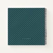 Modern Triptych 3-Foto Collage Journal - Aquamarin Notizblock (Rückseite)