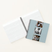 Modern Triptych 3-Foto Collage Journal - Blau Notizblock (Innenseite)