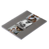 Modern Triptych 3-Foto Collage Journal - Grau Notizblock (Linke Seite)