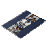 Modern Triptych 3-Foto Collage Journal - Navy Notizblock (Linke Seite)