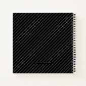 Modern Triptych 3-Foto Collage Journal - Schwarz Notizblock (Rückseite)