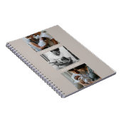 Modern Triptych 3-Foto Collage Journal - Taupe Notizblock (Rechte Seite)