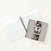 Modern Triptych 3-Foto Collage Journal - Taupe Notizblock (Innenseite)