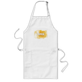 Modern Tropical Abstract Yellow Shapes Tee Lange Schürze