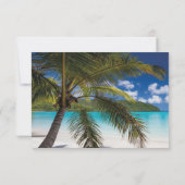 Modern Tropical Beach Palm Sea Wedding Card Einladung (Rückseite)