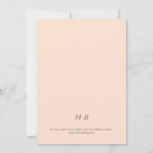 Modern Tropical Blue Beach Arbor Boho Hochzeit Einladung (Rückseite)