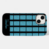 Modern Tropical Blue Splash Grau Case-Mate iPhone Hülle (Rückseite (Horizontal))