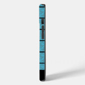 Modern Tropical Blue Splash Grau Case-Mate iPhone Hülle (Rückseite / Links)