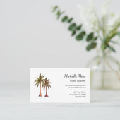 Modern Tropical Boho Palm Trees Event Planner  Visitenkarte (Stehend Vorderseite)