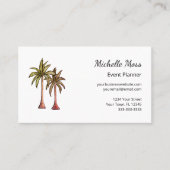 Modern Tropical Boho Palm Trees Event Planner  Visitenkarte (Vorderseite)