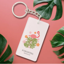 Modern Tropical Bridesmaid Pink Flamingo