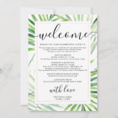 modern tropical calligraphy Invitation from the re (Vorderseite)