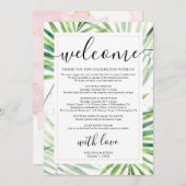 modern tropical calligraphy Invitation from the re (Vorne/Hinten)