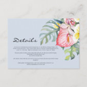 Modern Tropical Floral Hawaii Wedding Begleitkarte (Vorderseite)