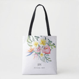 Modern Tropical Floral Monstera Tasche