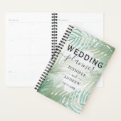 Modern Tropical Foliage Sage Green Wedding Planner Planer (Anzeige)