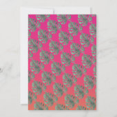 Modern Tropical Fuchsia 30. Geburtstag Einladung (Rückseite)
