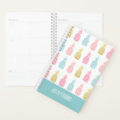 Modern Tropical Gold Ananas Monogram Planer (Anzeige)