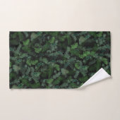Modern tropical green foliage Black pattern Badhandtuch Set (Handtuch)
