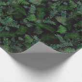 Modern tropical green foliage Black pattern Geschenkpapier (Ecke)