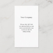 Modern Tropical Marble Monogram Business Card Visitenkarte (Rückseite)